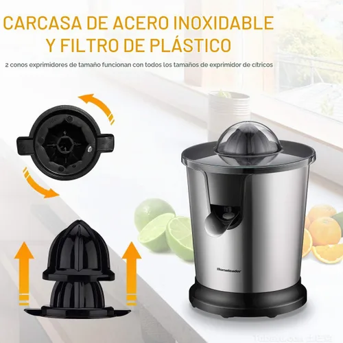 Vista 6 de Homeleader Exprimidor eléctrico de cítricos, exprimidor de limón con acero inoxidable, exprimidor naranja