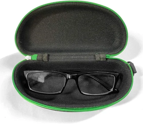Vista 4 de Paquete de 3 fundas con cremallera para lentes y gafas de sol con mosquetón de plástico
