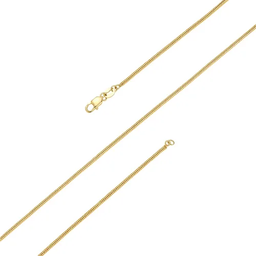 Vista 4 de BORUO Collar de cadena de serpiente de plata de ley 925 Cadena de serpiente chapada en oro de 14 quilates Collar italiano sólido sin níquel