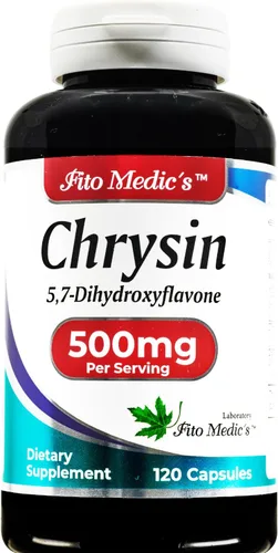 Vista 2 de FITO MEDIC'S Suplemento de Crisina de laboratorio con flor de la pasión, 120 cápsulas