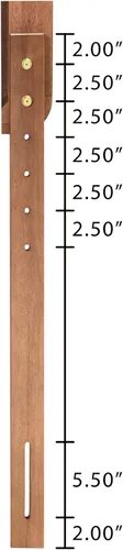 Vista 8 de Baxton Studio Alan - Cabecera de madera con acabado de nogal de transición moderna y contemporánea, tamaño matrimonial