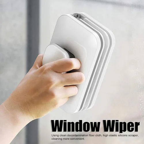 Vista 9 de Kit de lavado de escobilla de ventana, limpiaparabrisas magnético ajustable de doble cara accesorio de vidrio para equipo de ventana hogar
