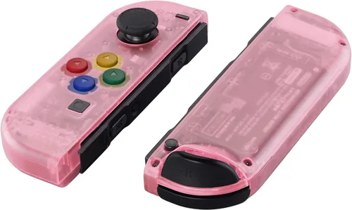 Vista 3 de eXtremeRate - Carcasa de control portátil Joy-Con con set de botones completo, repuesto de carcasa hazlo tú mismo para control de Nintendo Switch