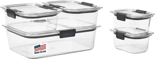 Vista 11 de Rubbermaid Brilliance® - Recipientes redondos a prueba de fugas, juego de 6 piezas