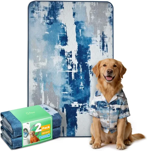 Vista 70 de FXW Almohadillas lavables para orina para perros, almohadillas para cachorros con súper absorbentes, diseñadas específicamente para jaulas de 24