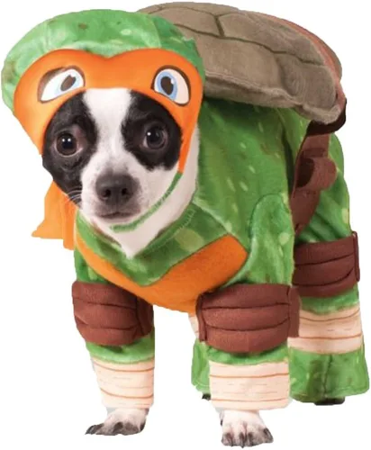 Vista 3 de Rubies Disfraz de tortuga ninja mutante adolescente para mascotas, Rafael
