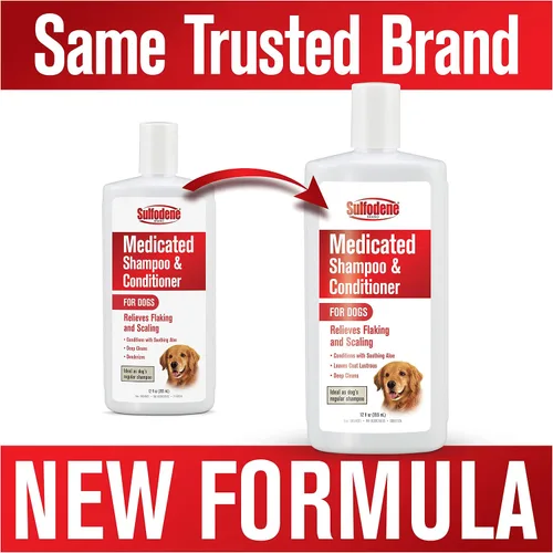Vista 2 de Farnam Sulfodene Champú y acondicionador medicado para perros 12oz, blanco