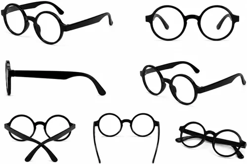 Vista 7 de KD01 - Gafas redondas para disfraz de bebé de 0 a 24 meses Redondo negro-transparente