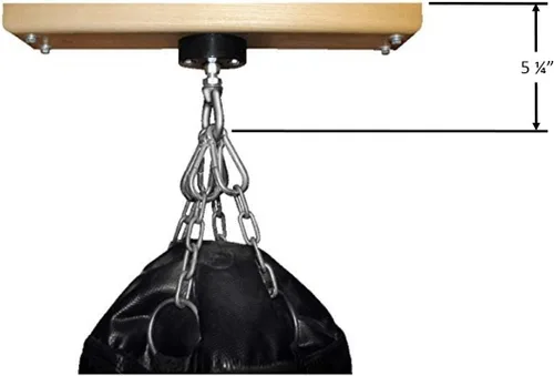 Vista 4 de Bolsa para golpear pesada (para boxear) con montaje para colgar " El Silenciador