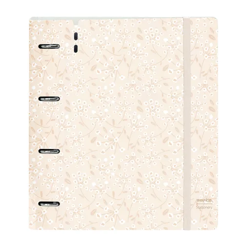 Vista 3 de Carpeta de anillas Safta Light pink flowers