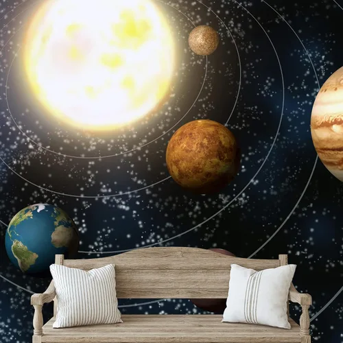Vista 34 de NWT Calcomanía removible para pared, diseño de nube galáctica, estrella, nebulosa, fantasía, ciencia ficción, astronomía y arte espacial, arte
