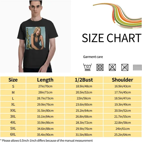 Vista 6 de Men T-Shirts Crew Neck Short-Sleeve Tee Top Custom Tees Clothes