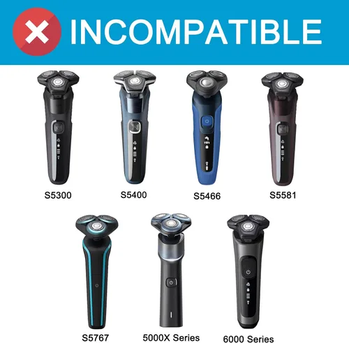 Vista 2 de Cabezales de repuesto SH50 para Philips Norelco serie 5000 (S5xxx, AT7xx, AT8xx, PT7xx, PT8xx) – Cuchillas y cortadoras eléctricas compatibles