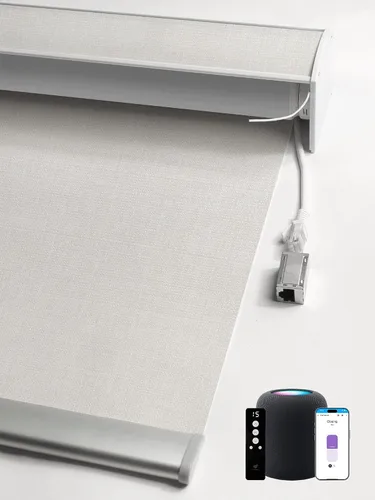 Vista 37 de SmartWings Persianas enrollables con cable duro PoE 100% opacas, muestra de tela