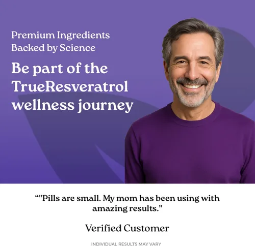 Vista 6 de NatureCity TrueResveratrol - Suplemento de resveratrol y apoyo antienvejecimiento con 75 mg de trans-resveratrol (98% de verific-te puro)