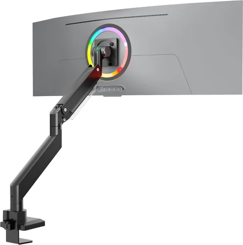 Vista 10 de ONKRON Soporte de escritorio con brazo de monitor único para monitores de 13" a 32" de hasta 17 libras - Brazo de monitor de resorte de gas