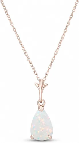 Vista 10 de Galaxy Gold GG 14K Yellow Gold 0.77 Carat Natural Opal Pendant Necklace - October Birthstone - Hope & Creativity - 16" to 24" - Fine Jewelry for