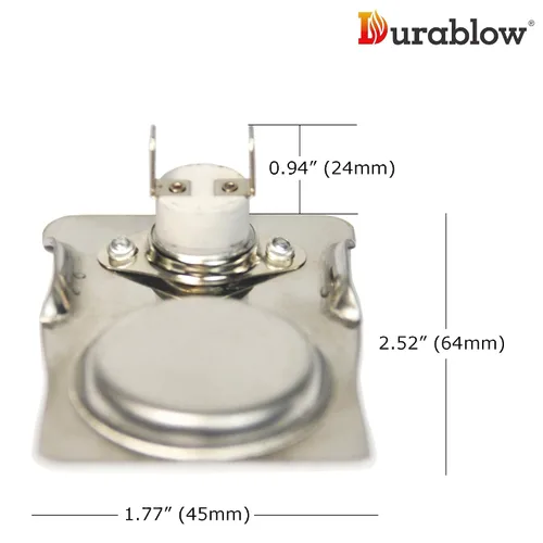 Vista 2 de Durablow MFB TS120 - Ventilador de estufa de chimenea, termostato magnético de cerámica, interruptor automático encendido a 120 °F (122.0 °F)