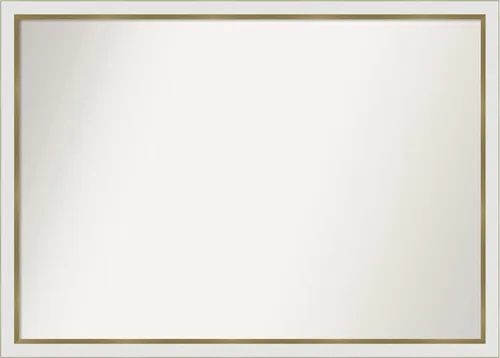 Vista 367 de Amanti Art Espejo personalizado, espejo de baño estrecho Alexandria White Wash, espejo de pared o espejo de tocador de baño sobre el fregadero