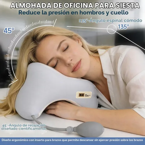 Vista 3 de Almohada de escritorio para siesta, almohada cervical para silla de oficina, almohadas de apoyo para el cuello para dormir en el escritorio