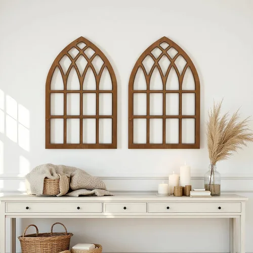 Vista 4 de Sintosin - Marcos de ventana de granja para decoración de pared de sala de estar, 20 x 32 pulgadas Decoración de pared de dormitorio con marco