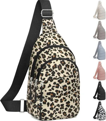 Vista 10 de Tuwubi Bolsos cruzados para mujer, bolsa para hombres, mochila pequeña de senderismo antirrobo, ligera para viajes al aire libre (M, beige)