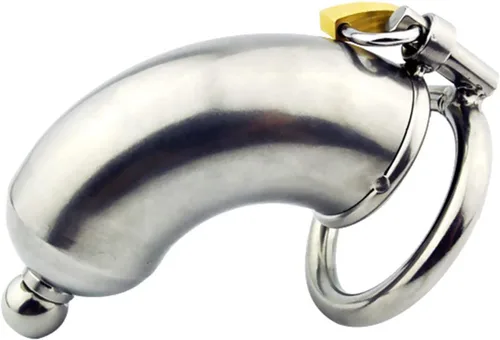 Vista 17 de Jaula de acero inoxidable para hombre con bloqueo de pene con cerradura de metal castidad dispositivo de castidad masculina jaula de polla juguetes