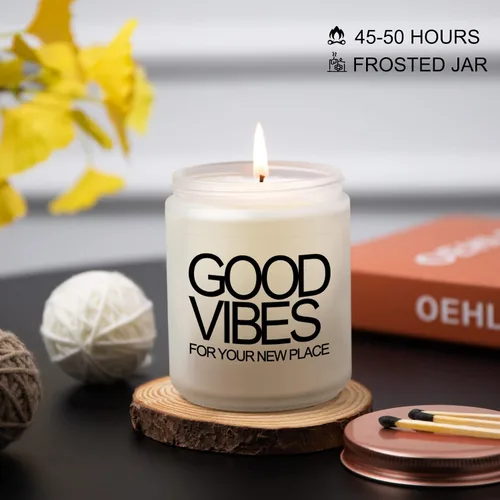 Vista 4 de Regalos de inauguración de la casa, regalos para el nuevo hogar, velas Good Vibes, New House Essentials, los mejores regalos para mujeres, parejas