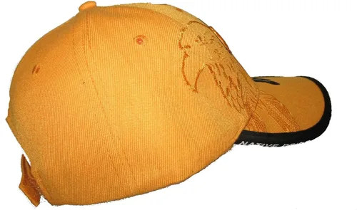 Vista 5 de Gorra de bola bordada de color amarillo con águila nativa india del orgullo nativo americano