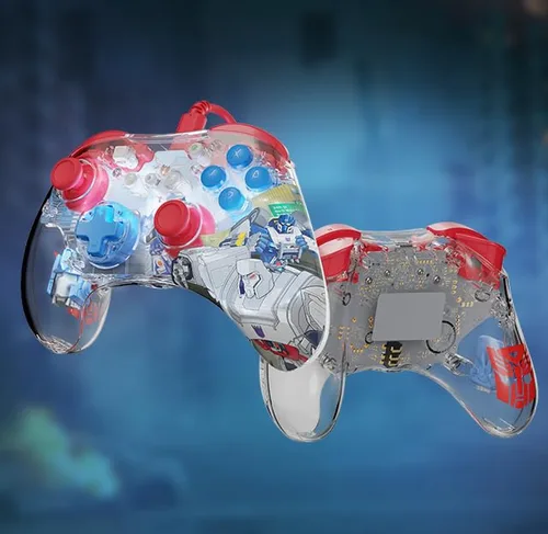 Vista 8 de PDP REALMz Wired Controller for Nintendo SwitchOLED - Transformers Rise of Beasts Optimus Prime City Battle