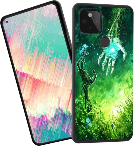 Vista 88 de Funda delgada para Google Pixel 4 XL, funda delgada de silicona de TPU suave a prueba de golpes para Google Pixel 4 XL, gato negro luna estrellada