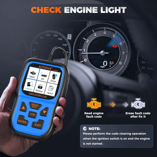 Vista 4 de AUTOPHIX Escáner OM126P+ OBD2, lector de código de luz de verificación del motor, escáner de código de automóvil para diagnóstico automotriz, leer