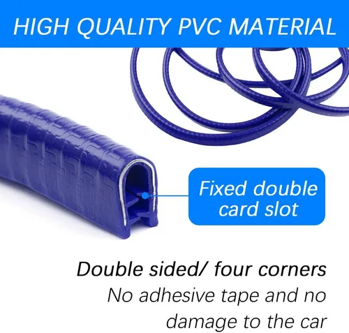 Vista 3 de Protectores de borde de puerta de automóvil, 16 pies (16.4 ft), protector de entrada de puerta de automóvil en forma de U, accesorios de automóvil