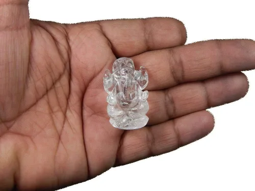 Vista 2 de Paquete de 5 estatuas de Ganesha. Piedras preciosas naturales de Ganesh. Tamaño de 1 a 1.5 pulgadas de largo aprox.