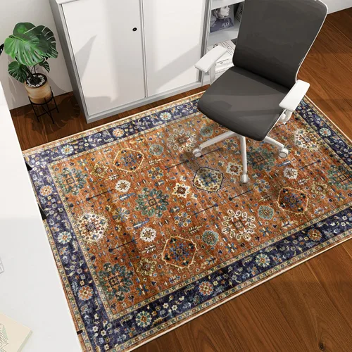 Vista 29 de Tapete para silla de oficina para suelo de madera dura, 48"x36" tapete protector de escritorio de computadora de fácil deslizamiento para silla Hoja