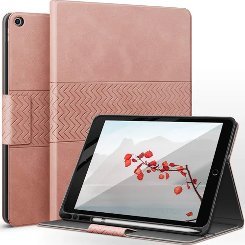 Vista 10 de auaua - Funda para iPad de 9ª, 8ª, 7ª generación de 10,2 pulgadas, color Marrón