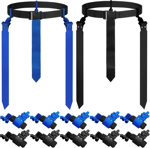 Vista 16 de Hungdao Cinturones y banderas de fútbol para 10/12 jugadores, cinturones de fútbol ajustables para niños, adolescentes, adultos, entrenamiento