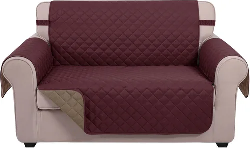 Vista 94 de U-NICE HOME Funda para sillón reclinable, reversible, con correas elásticas, resistente al agua, protege de perros y mascotas, sillón pequeño