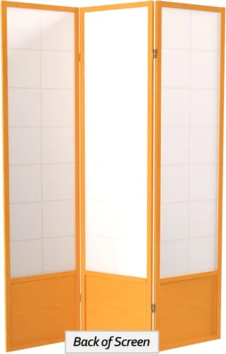 Vista 6 de Red Lantern Pantalla Zen Shoji de 5.9 ft de altura - Miel - 3 paneles