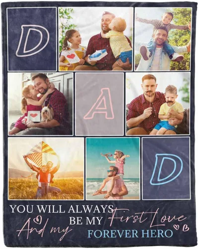 Vista 14 de D-Story Manta de hijo, divertidas mantas personalizadas con fotos, regalo para papá, manta de disfraz, regalo para hija, regalos personalizados