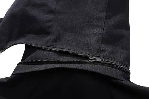 Vista 5 de OTU: Chaqueta impermeable para mujer, ligera, impermeable con capucha para senderismo, viajes al exterior., 916negro, S