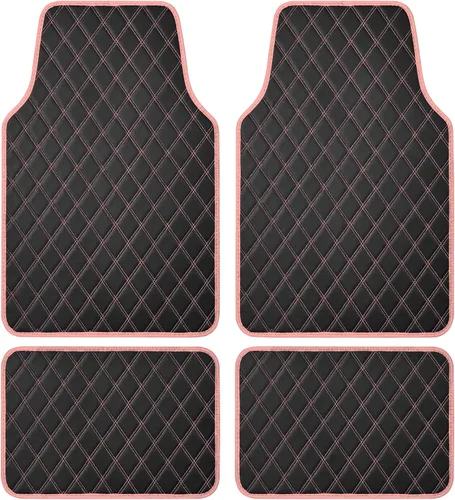 Vista 19 de Carbella Juego de 4 Alfombrillas de Coche con Diamantes Brillantes Estilo Bling, Alfombrillas de Suelo de Coche de Cristal de Strass Brillante
