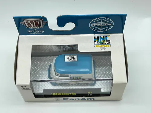 Vista 3 de M2 Machines VW Delivery Van 1960 escala 1:64 R68 21-67 blanco azul por M2 coleccionable 1 de 8400