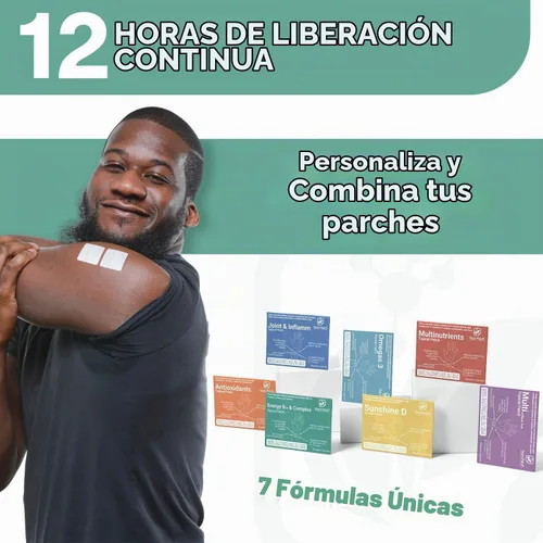 Vista 3 de NUTRI-PATCH Energy B12 Parches corporales, complejo de vitamina B y biotina, 30