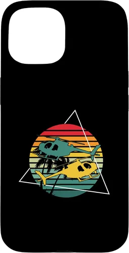 Vista 6 de Retro Helicopters Pilot Aviation Helicopter Case for iPhone 16