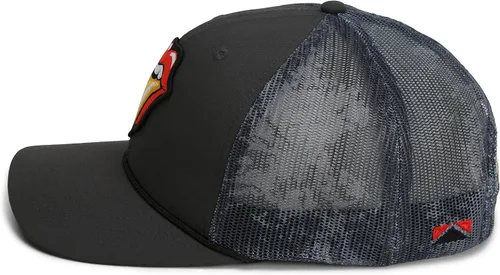 Vista 5 de Paramount Outdoors Lengua de trucha Pesca con mosca Trucha Marrón Trucha 6 paneles Tapa de cuerda Gorra de pesca con mosca Lengua Trucha Negro