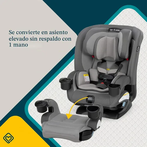 Vista 5 de Safety 1st EverSlim - Asiento de automóvil convertible 4 en 1, clip de pecho SecureTech, ultra delgado, 4 modos de bebé a refuerzo, asiento