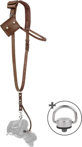 Vista 9 de C Coiro Leather Camera Strap for One Camera Professional Single Leather Harness Shoulder Strap Quick Release