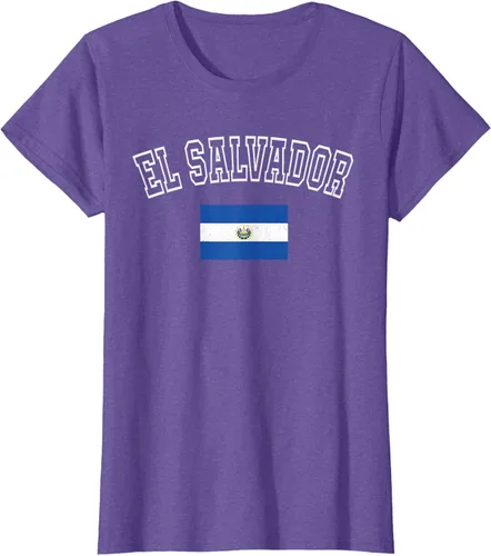 Vista 26 de Camiseta vintage con diseño de la bandera de El Salvador