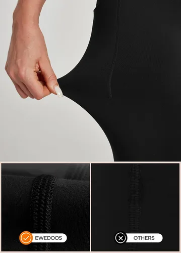 Vista 3 de Ewedoos Women's Fleece Lined Leggings with Pockets Winter Thermal Leggings for Women High Waisted Yoga Warm Leggings